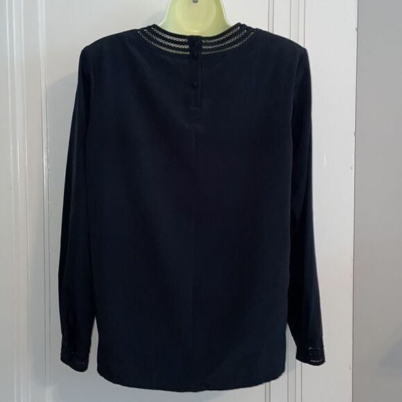 Vtg 80s Yves St. Clair black blouse - Picture 5 of 9